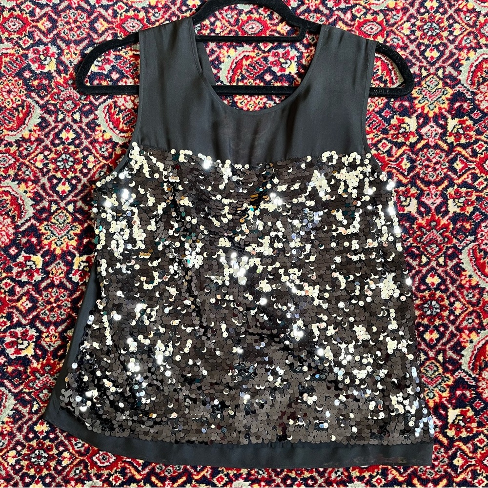 BCBG Maxazaria Sequins Low-back Top